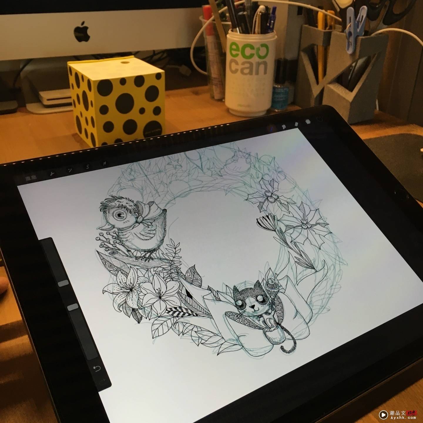 用 iPad Air 和 Apple Pencil 勾勒出咖啡厅的模样！听插画家 Ker Ker 分享奇妙的透视创作旅程 数码科技 图3张
